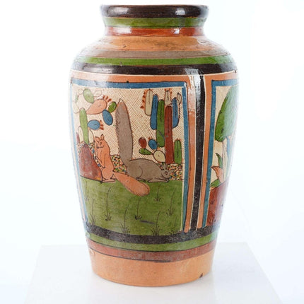 Huge 1943 Tlaquepaque Vase Souvenir of Santa Fe New Mexico