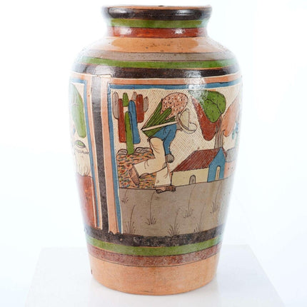 Huge 1943 Tlaquepaque Vase Souvenir of Santa Fe New Mexico