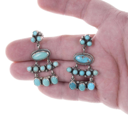 Sheila Tso Navajo Sterling and turquoise earrings