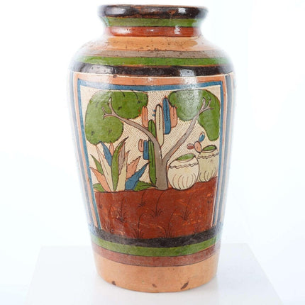 Huge 1943 Tlaquepaque Vase Souvenir of Santa Fe New Mexico