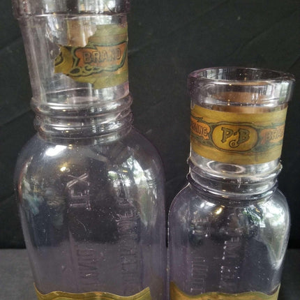 Price Booker San Antonio Texas Sun Colored Amethyst Pickle Bottles Embossed With