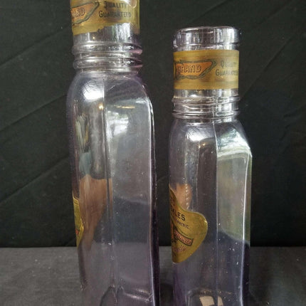 Price Booker San Antonio Texas Sun Colored Amethyst Pickle Bottles Embossed With