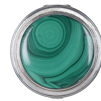 Vintage Sterling silver Malachite compact