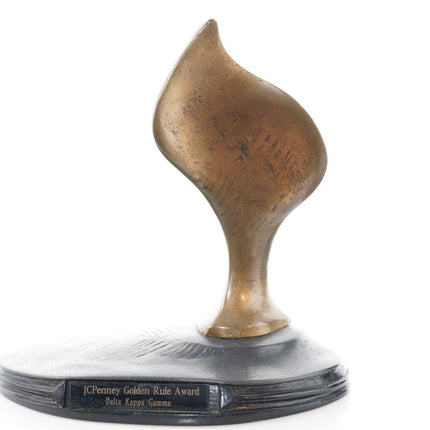 1980er Greg Wyatt Bronze Delta Kappa Gamma Golden Rule Award von JC Penney