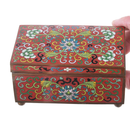 Antique Chinese Republic Period Cloisonne Box
