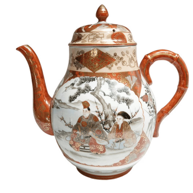 c1870 Japanese Meiji Period Kutani Teapot Signed