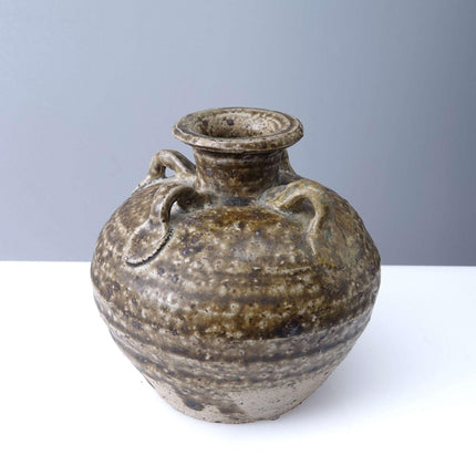 Ming Chinese  Brown Stoneware Jar with handles