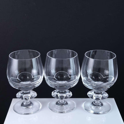 Lalique Blois(1981-1996) 法国水晶雪利酒杯 4.75 英寸 x 2.5 英寸边缘 (3)