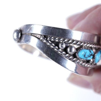 7" Tommy Moore Sterling Turquoise Navajo cuff bracelet