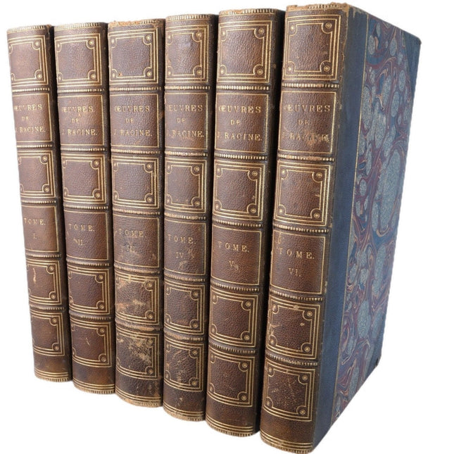 1844 Oeuvres de J Racine  6 Volume set in French