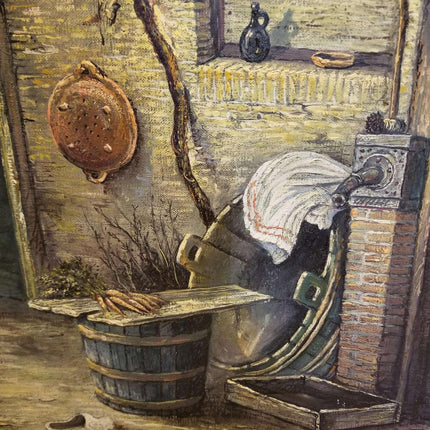 Dutch Country Painting J.C. Van Wassenaar Listed Artist 20.5" x 24" canvas