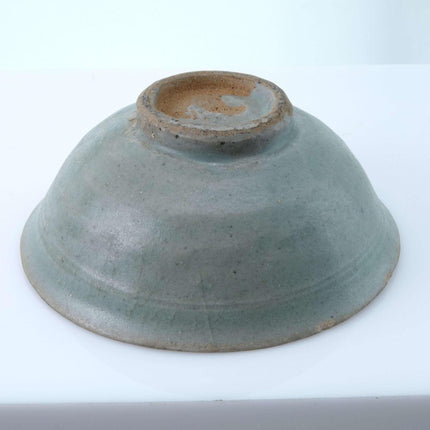 Early Celadon Stoneware  Tea Bowl with Lotus Decoration