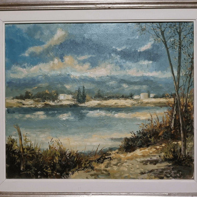 Francesco Saverio Taddei Italian Listed Artist Coastal Landscape Oil Painting