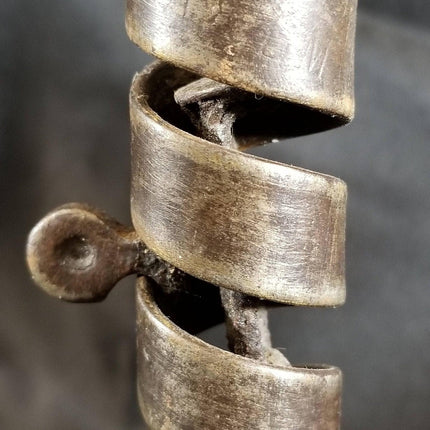 18th Century Spiraled Iron Candlestick with Impressed Makers Mark