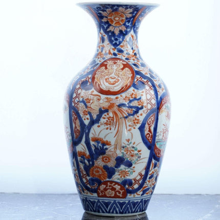 14.5" Meiji Period Japanese Imari vase