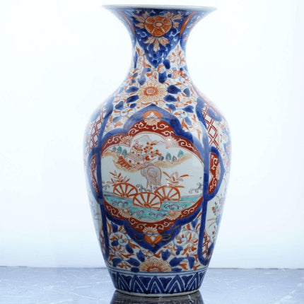 14.5" Meiji Period Japanese Imari vase