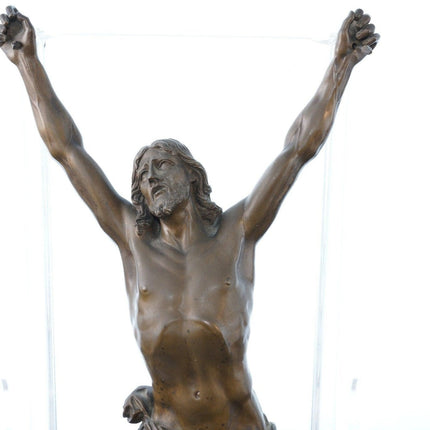 c1870 大型法国青铜科珀斯克里斯蒂瘦身耶稣