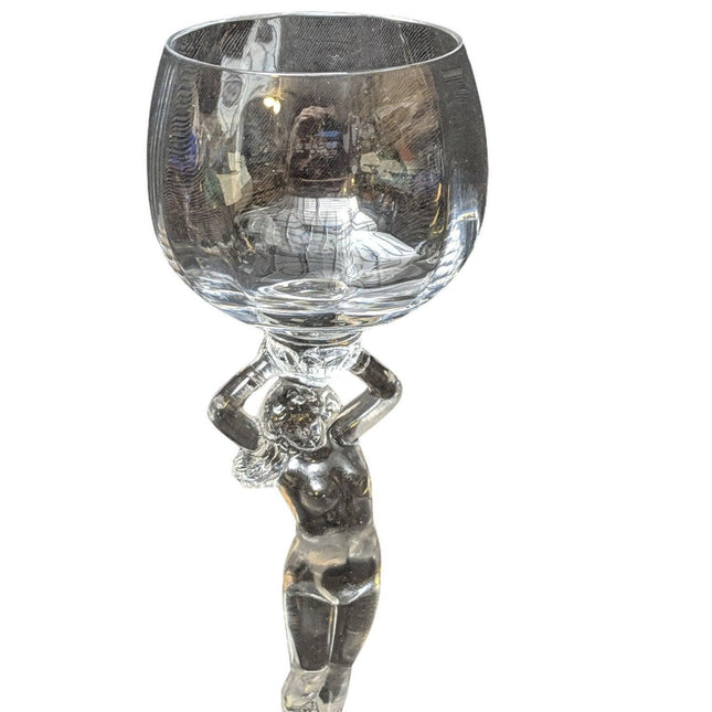 1940's Cambridge  Nude Stem Roemer Crystal 5 oz