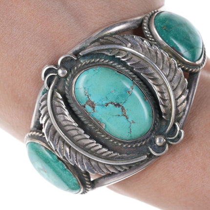 Vintage Navajo Sterling and turquoise ring and bracelet set