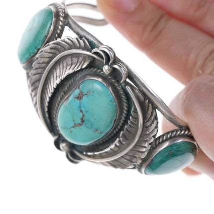 Vintage Navajo Sterling and turquoise ring and bracelet set