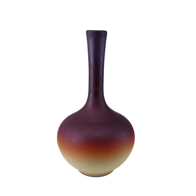 c1890 Hobbs Brockunier Wheeling Peachblow Satin glass stick vase