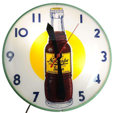 14" 1950's Telechron NuGrape Advertising Bubble clock/light