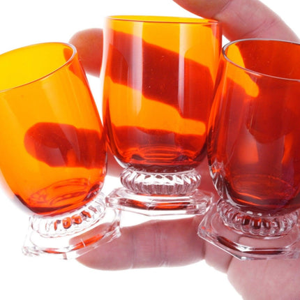 1930's Heisey Tangerine Gascony Shot/Juice/wine tumblers