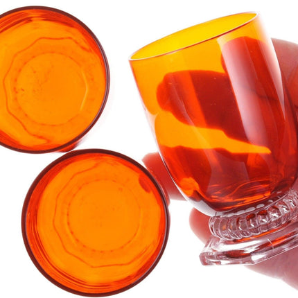 1930's Heisey Tangerine Gascony Shot/Juice/wine tumblers