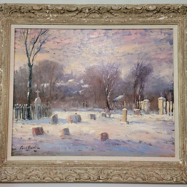 Paul Burkle Winterlandschaft des Friedhofs
