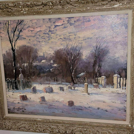 Paul Burkle Texas winter landscape of Cemetary