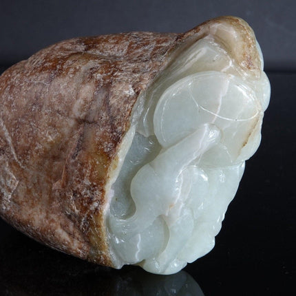 499,2 Gramm Nephrit-Jade-Boulder, chinesische Schnitzerei