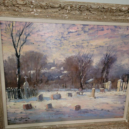 Paul Burkle Texas winter landscape of Cemetary