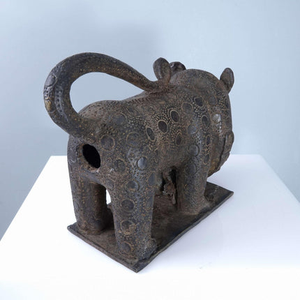 Early African Benin Kingdom Bronze Leopard