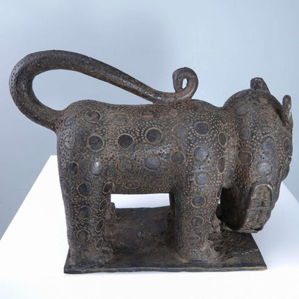 Early African Benin Kingdom Bronze Leopard