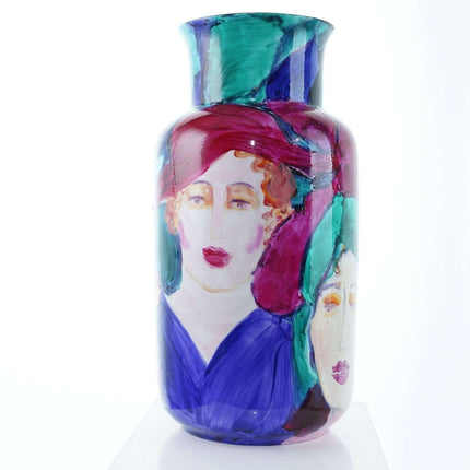 Kimm Lanus Pop art large hand painted porcelain vase