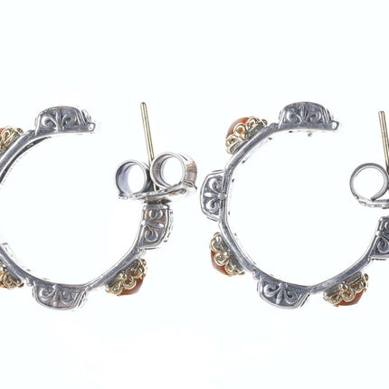 Konstantino 18k/Sterling Clio Collection Citron hoop earrings