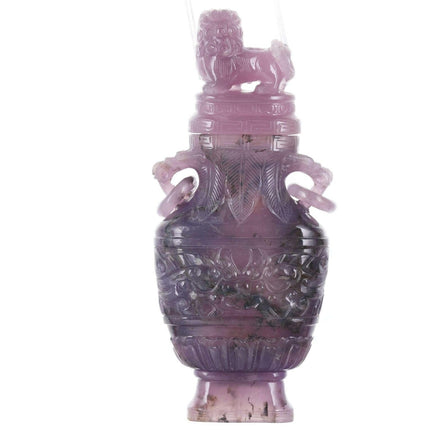 Republic Period Chinese Carved Amethyst covered vase