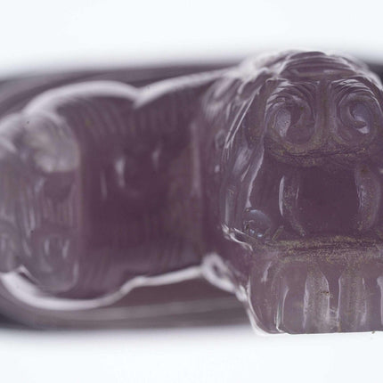 Republic Period Chinese Carved Amethyst covered vase