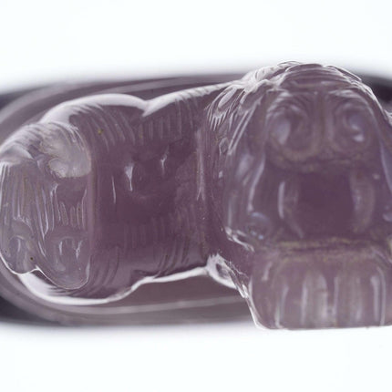 Republic Period Chinese Carved Amethyst covered vase