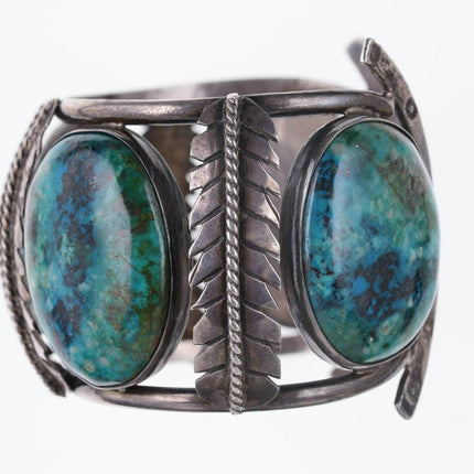 7.5" Large Vintage Native American Sterling Cuff