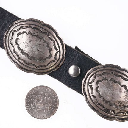 Vintage Navajo Sterling Silver concho belt
