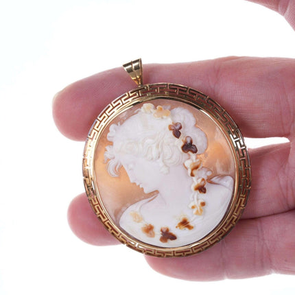 Large Antique 14k gold Shell Cameo