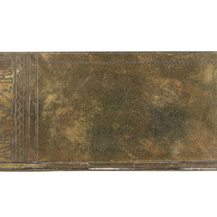 c1890 古董俄罗斯黄铜 Trompe-l'œil 雪茄盒