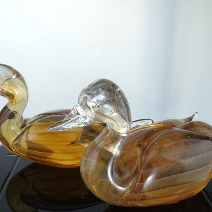 1970's Licio Zanetti Murano Art Glass Ducks