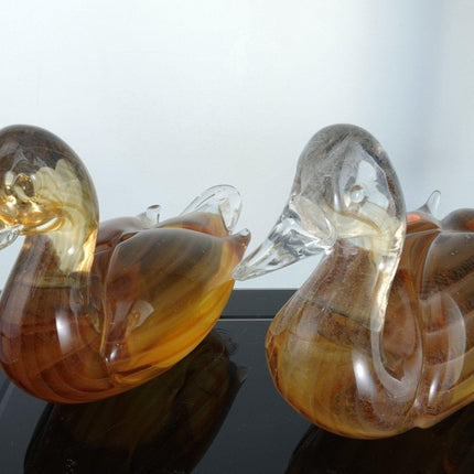 1970's Licio Zanetti Murano Art Glass Ducks