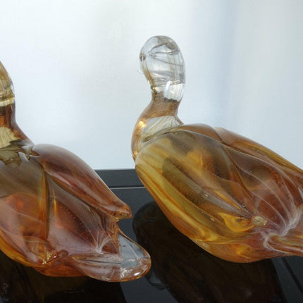 1970's Licio Zanetti Murano Art Glass Ducks
