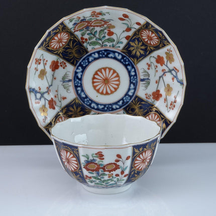 c1765 Royal Worcester Dr Wall Periode Tasse und Untertasse