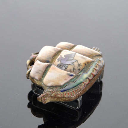 古董维京船斯堪的纳维亚纯银和青铜珐琅皮带扣