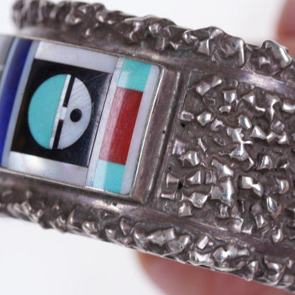 7,25" Esalio Zuni Multistone Inlay Sterling-Manschettenarmband