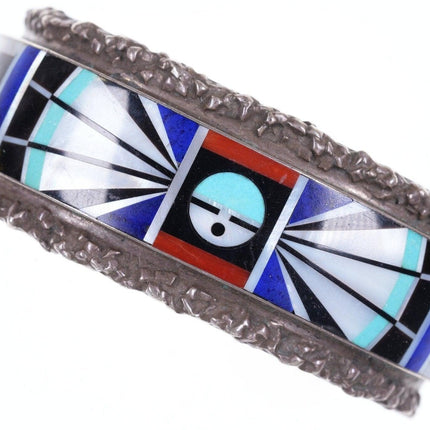 7,25" Esalio Zuni Multistone Inlay Sterling-Manschettenarmband